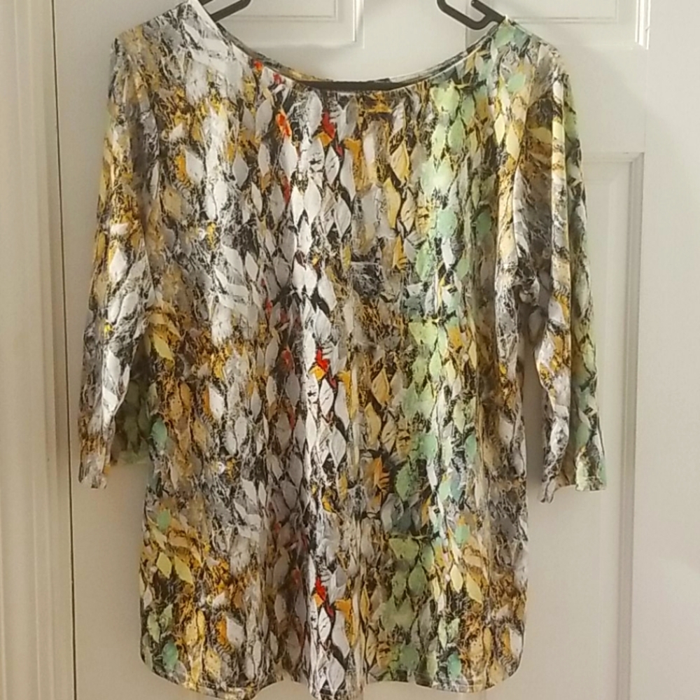 Peck and Peck Petites 3/4 length sleeve blouse